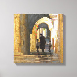 Lienzo Paisaje de pintura de la Ciudad Vieja de Jerusalén