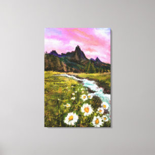 Lienzo Paisaje de primavera - Floración - Pintura origina