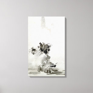 Lienzo Paisaje de Sesshu Toyo Haboku-Sansui