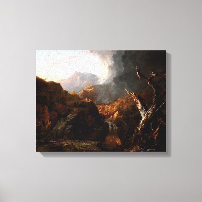 Lienzo Paisaje de Thomas Cole con árbol muerto (Anverso)
