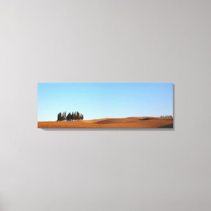 Lienzo paisaje de toscana con panorama de cipreses en lie