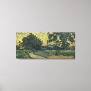 Lienzo Paisaje de Van Gogh al Crepúsculo