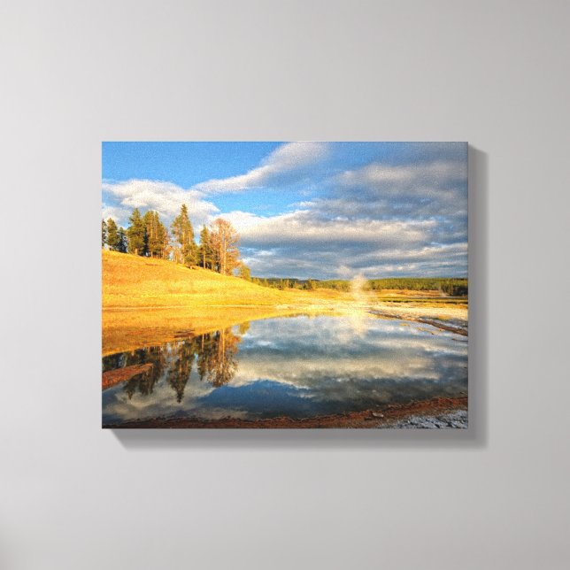 Lienzo Paisaje de Yellowstone (Anverso)