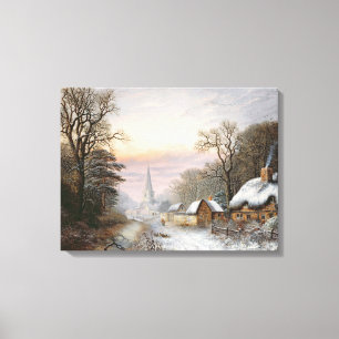 Lienzo Paisaje del invierno, 1869