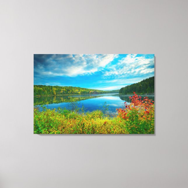 Lienzo Paisaje del lago Costello (Anverso)