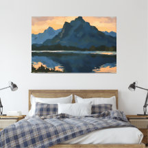 Paisaje del Lago de montaña