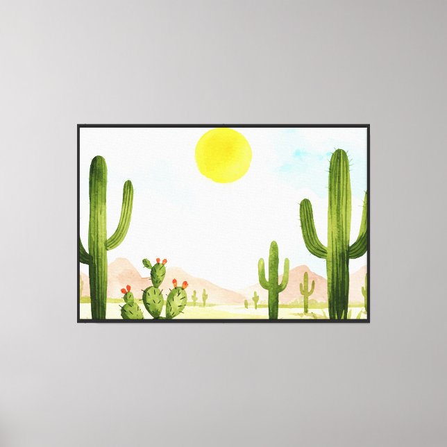 Lienzo Paisaje desértico (Anverso)