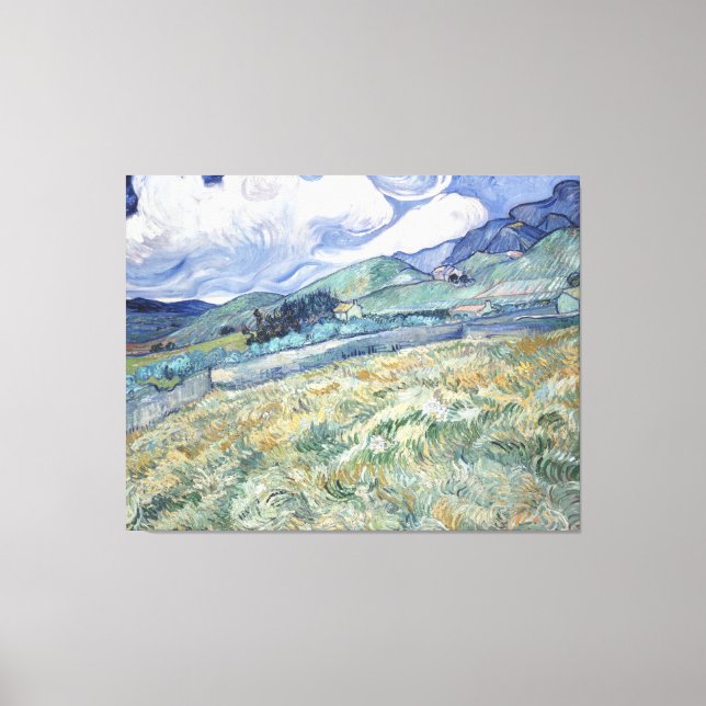 Lienzo Paisaje detrás de Saint-Paul Vincent van Gogh (Anverso)