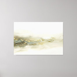 Lienzo Paisaje dorado de salvia abstracto moderno minimal