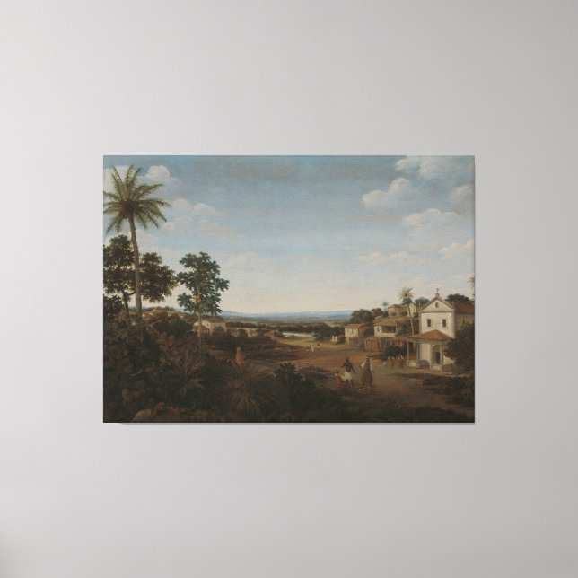 Lienzo Paisaje en Brasil, Frans Jansz Post, c. 1665 - c (Anverso)