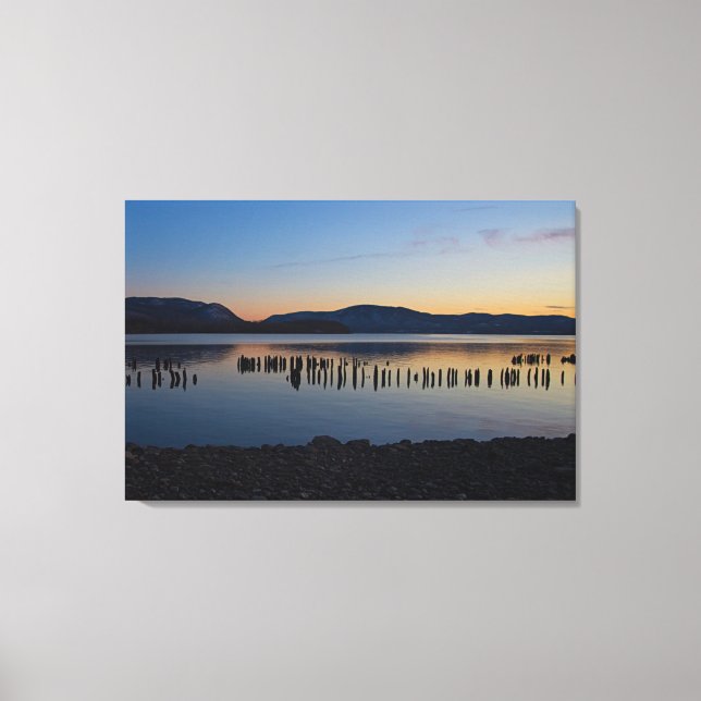 Lienzo Paisaje en capas (Anverso)