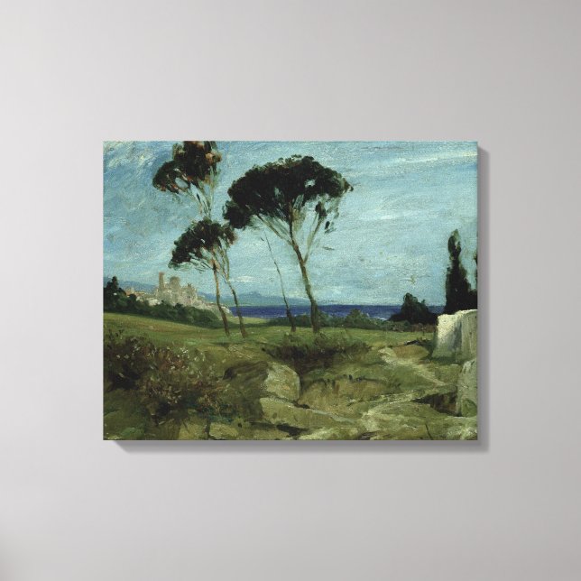 Lienzo Paisaje en Nettuno, 1887 (Anverso)