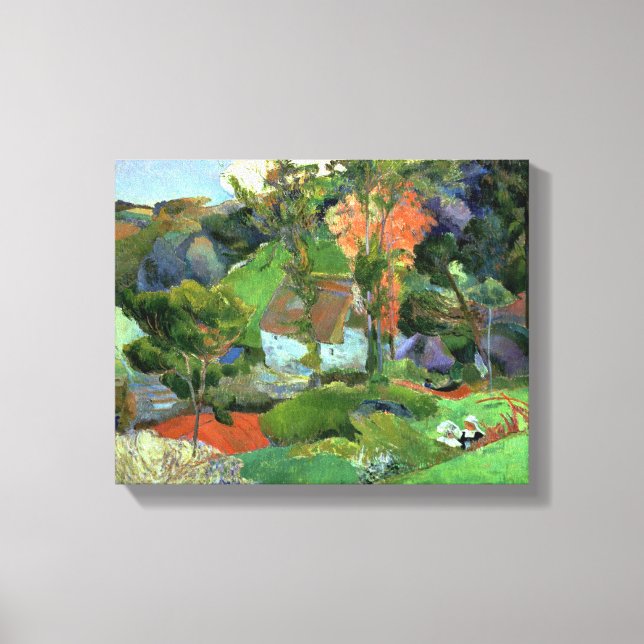 Lienzo Paisaje en Pont Aven, 1888 (Anverso)
