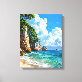Lienzo Paisaje Escenario De La Playa