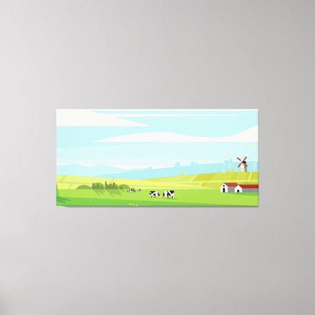 Lienzo Paisaje estacional (Anverso)