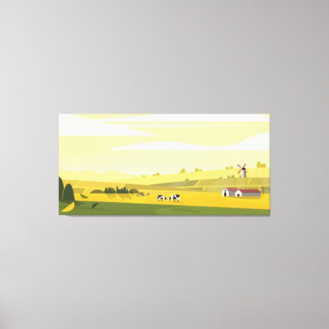 Lienzo Paisaje estacional (Anverso)