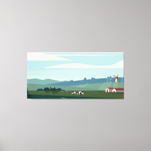 Lienzo Paisaje estacional