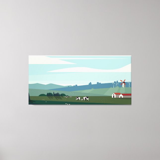 Lienzo Paisaje estacional (Anverso)