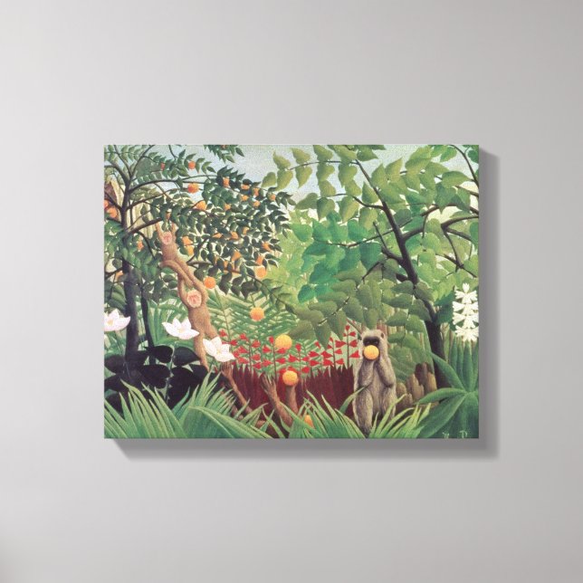 Lienzo Paisaje exótico, 1910 (Anverso)