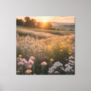 Lienzo Paisaje floral
