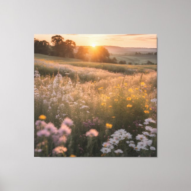 Lienzo Paisaje floral (Anverso)