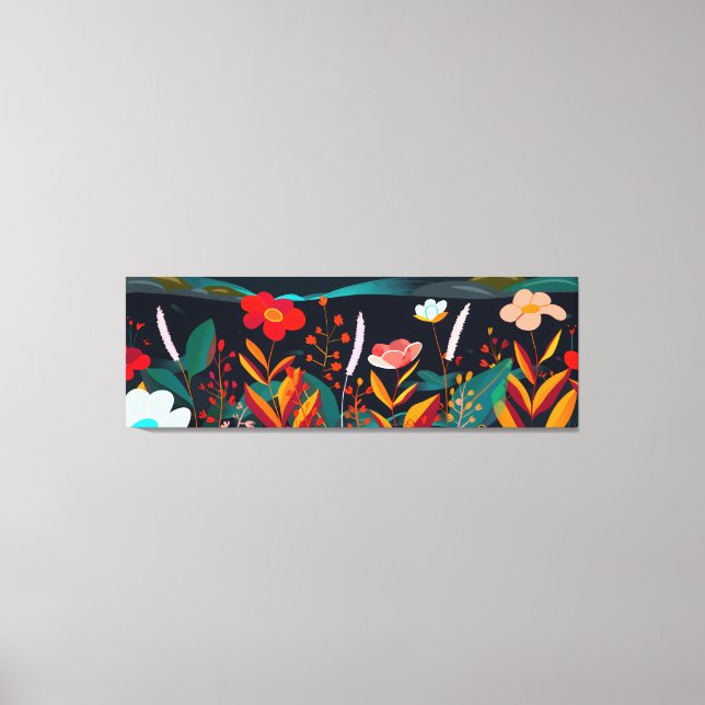 Lienzo Paisaje floral de ensueño 3 (Anverso)