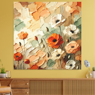 Lienzo Paisaje Floral Pictórico