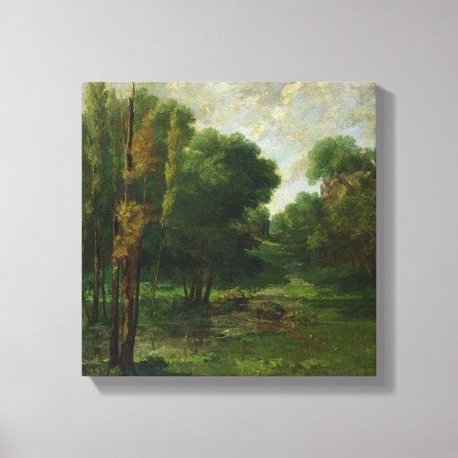 Lienzo Paisaje forestal, 1864 (Anverso)