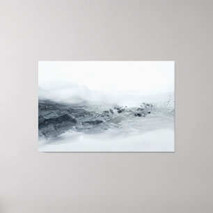 Lienzo Paisaje gris plateado abstracto moderno minimalist