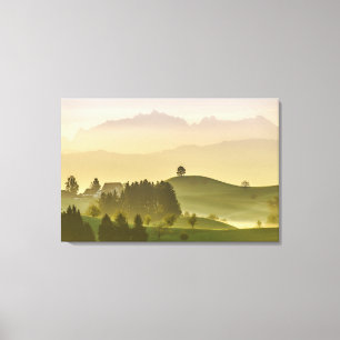 Lienzo Paisaje idílico el   Suiza, Säntis