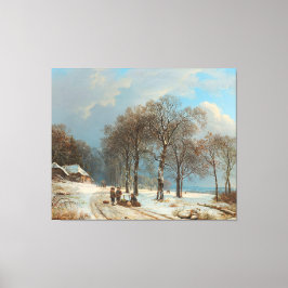 Lienzo Paisaje invernal, Barend Cornelis Koekkoek, 1835