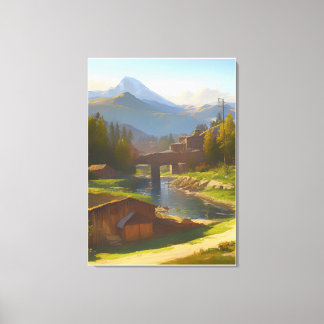 Lienzo paisaje italiano