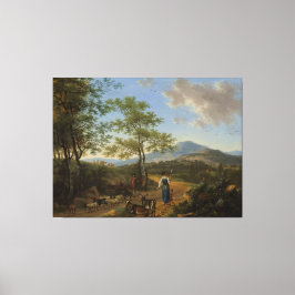 Lienzo Paisaje italiano con pastores, Willem de Heusch,