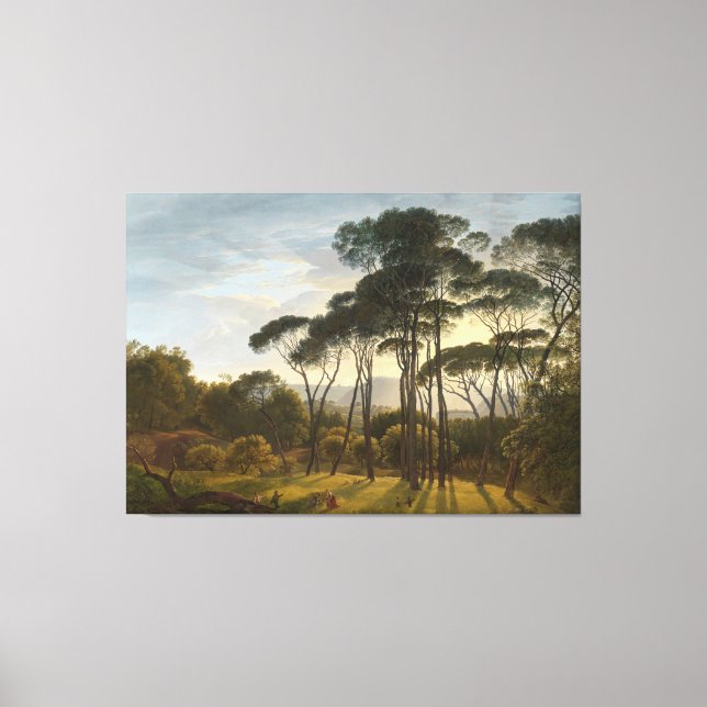 Lienzo Paisaje italiano con pinturas de paraguas, Hendrik (Anverso)