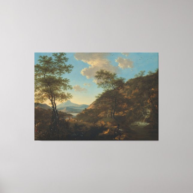 Lienzo Paisaje italiano con ponente de opinión, Willem de (Anverso)