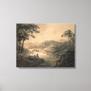 Lienzo Paisaje (lavado con lápiz y tinta)