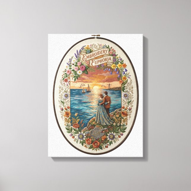 Lienzo Paisaje marino romántico (Anverso)