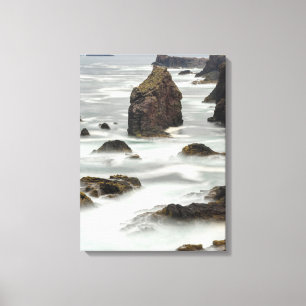 Lienzo Paisaje marino y montones de mar, Shetland
