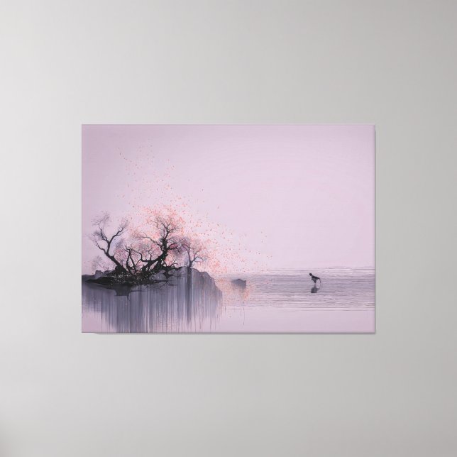 Lienzo Paisaje minimalista de Zen (Anverso)