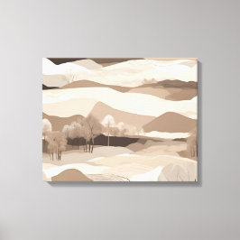 Lienzo Paisaje minimalista neutral beige colinas