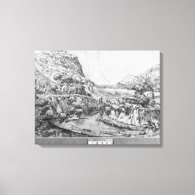 Lienzo Paisaje montañoso (Anverso)