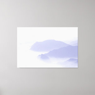 Lienzo Paisaje montañoso abstracto naturaleza azul pervin