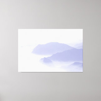 Lienzo Paisaje montañoso abstracto naturaleza azul pervin