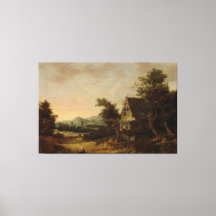 Paisaje montañoso con cabaña campesina, Cornelis v