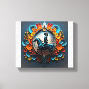 Lienzo "Paisaje nativo americano de ensueño"