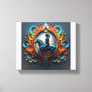 Lienzo "Paisaje nativo americano de ensueño"