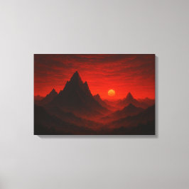 Lienzo Paisaje nocturno del prado celeste