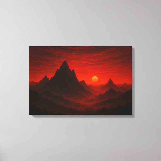 Lienzo Paisaje nocturno del prado celeste (Anverso)