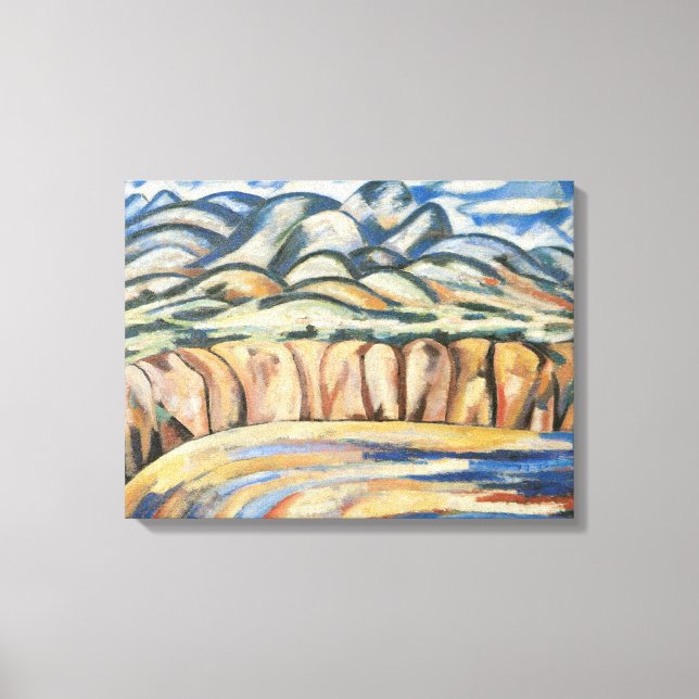 Lienzo Paisaje, Nuevo México por Marsden Hartley, Bella A (Anverso)