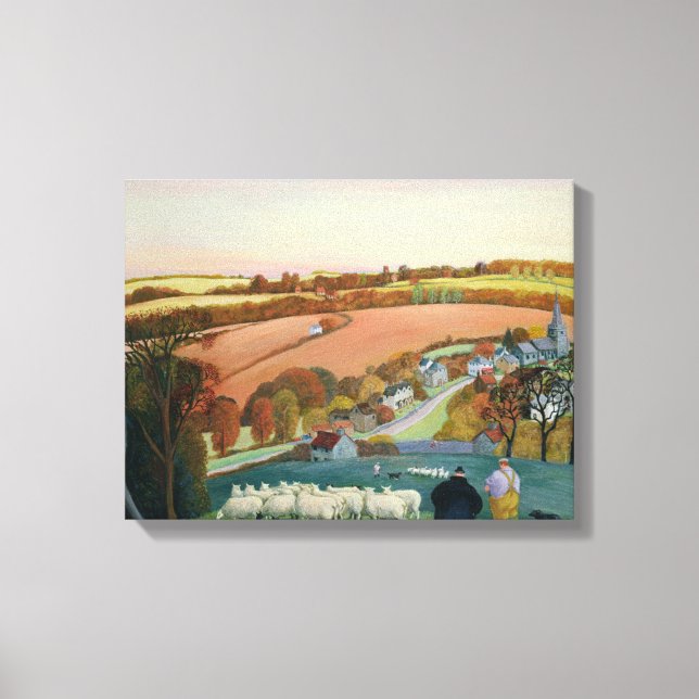 Lienzo Paisaje otoñal (Anverso)